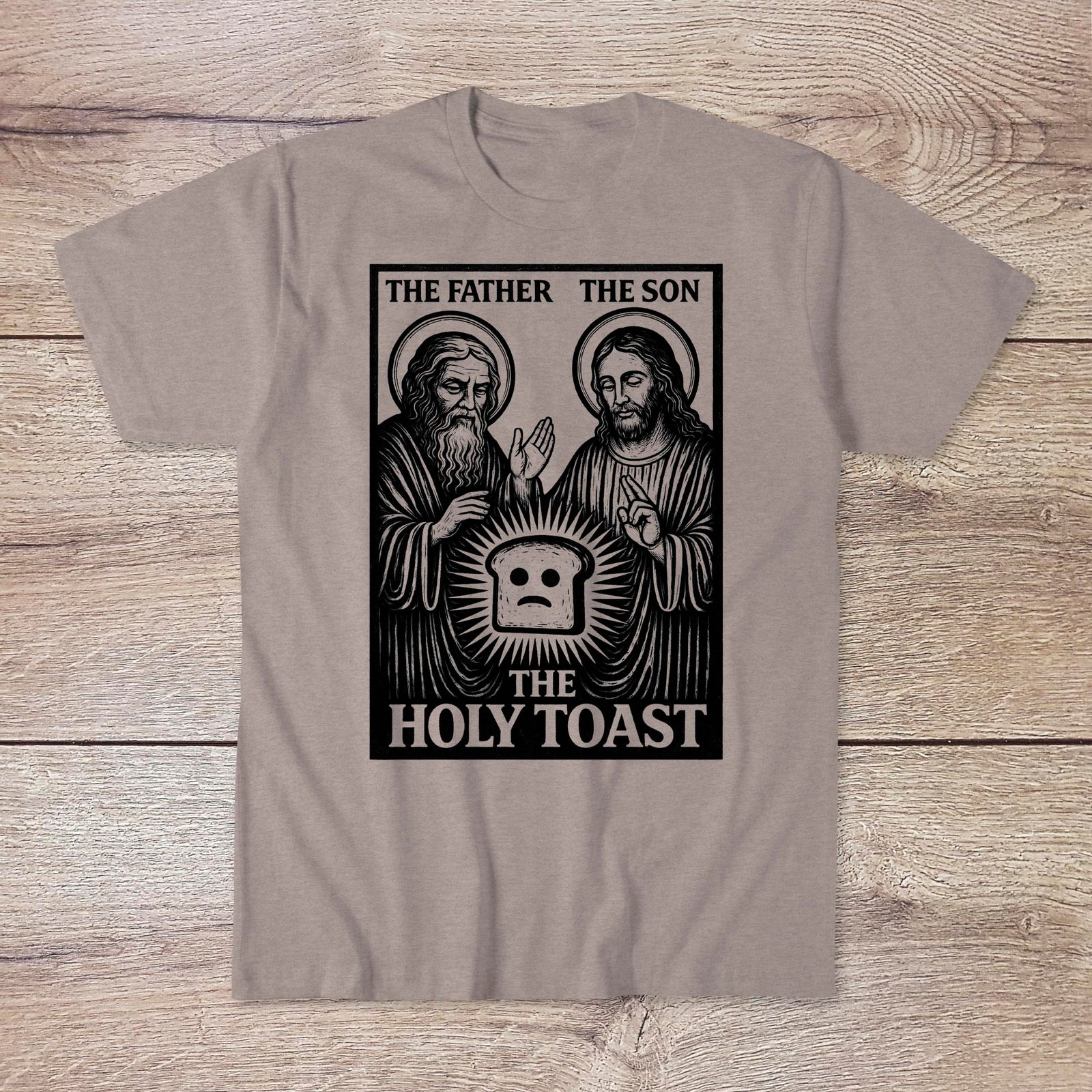 The Holy Toast: Blasphemous Atheist Medieval Tee | Funny Christian Middle-Ages Graphic Art T-Shirt