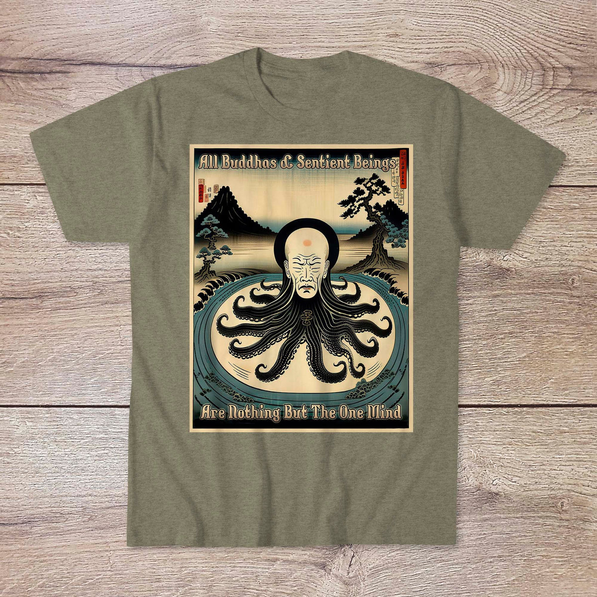 One Mind, Zen Universal Consciousness | Buddha Nature, Huang Po Koan Surreal Awakening | Cosmic Unity Graphic Art T-Shirt