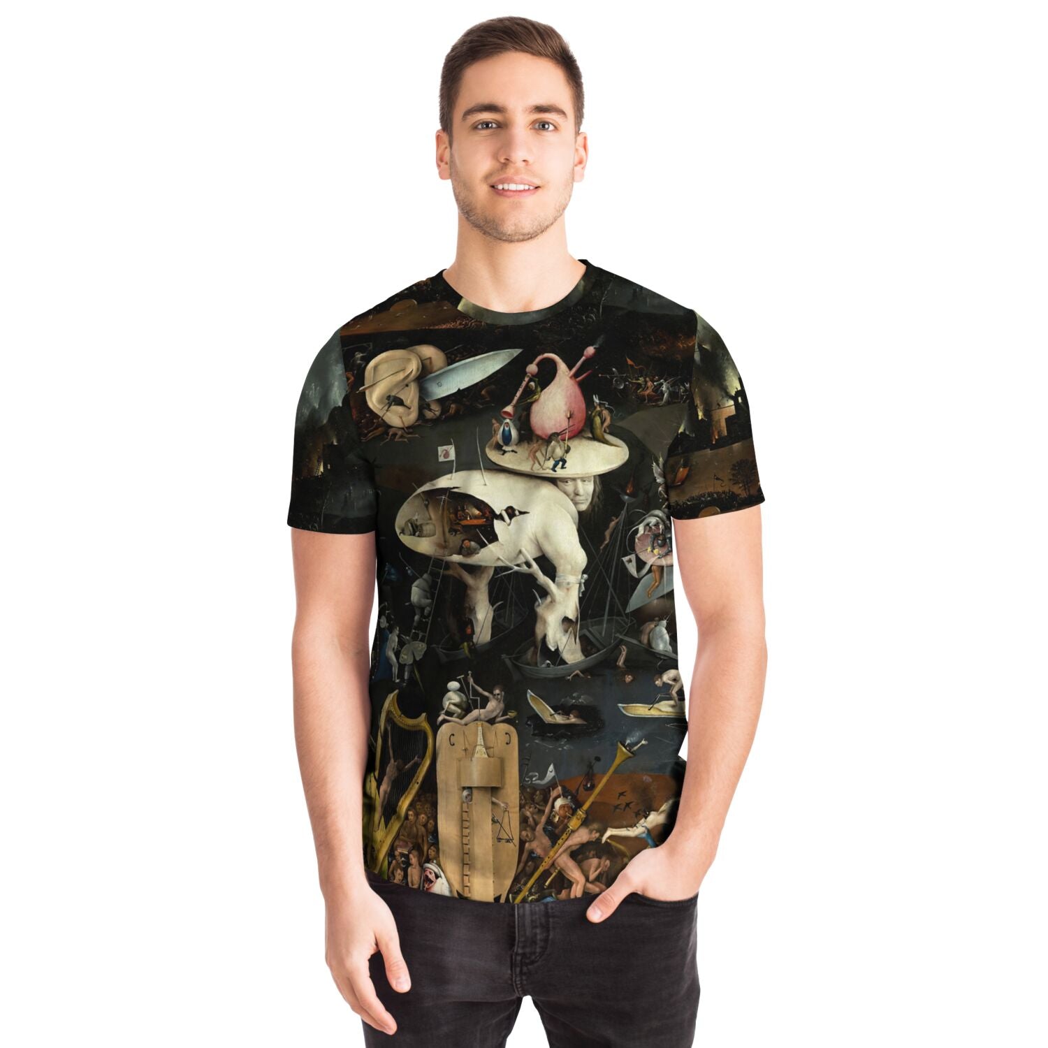 T-shirt Hieronymus Bosch Garden of Earthly Delights T-Shirt: Hell Panel