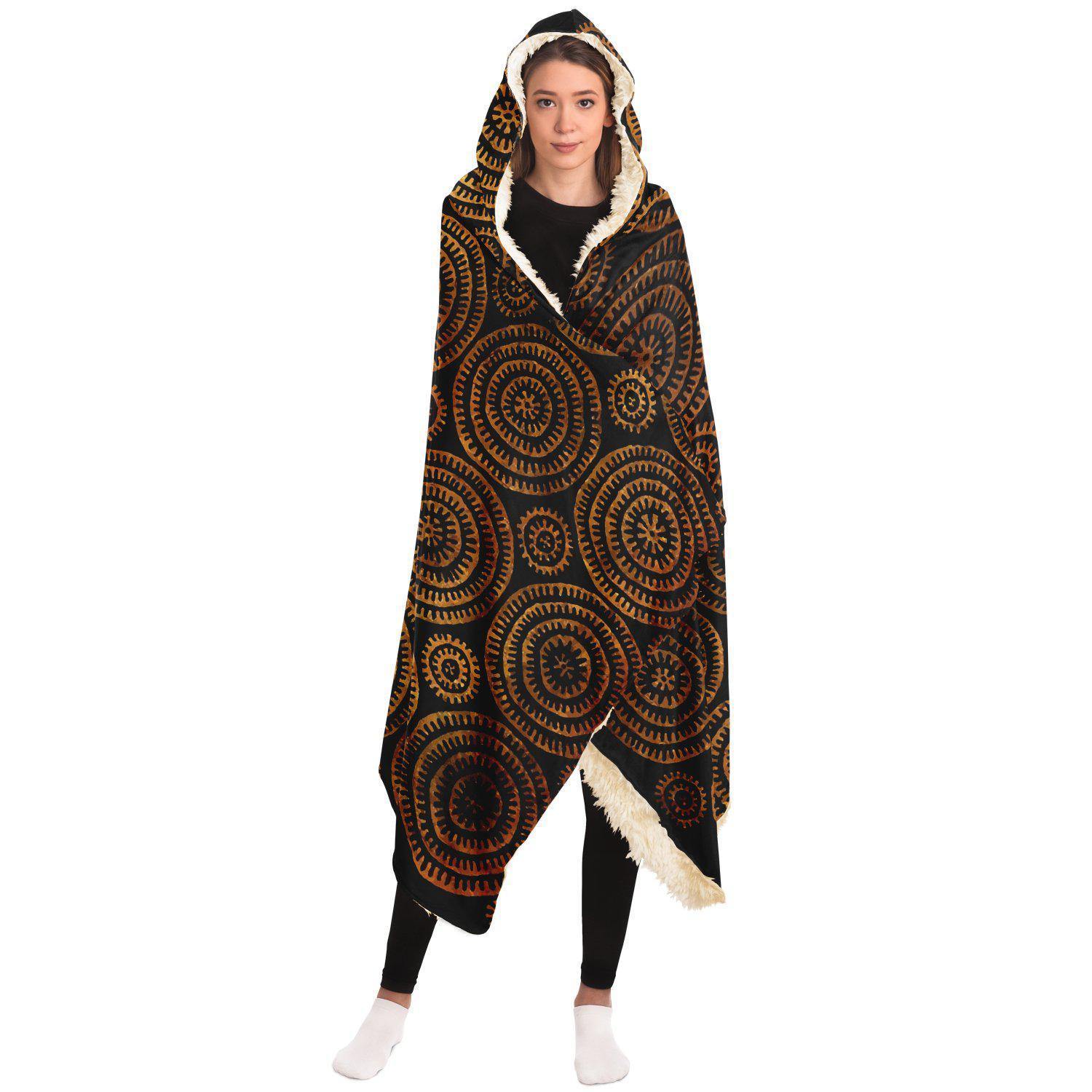 Hooded Blanket - AOP Hooded Blanket, Bamana Culture Inspired (Mali)