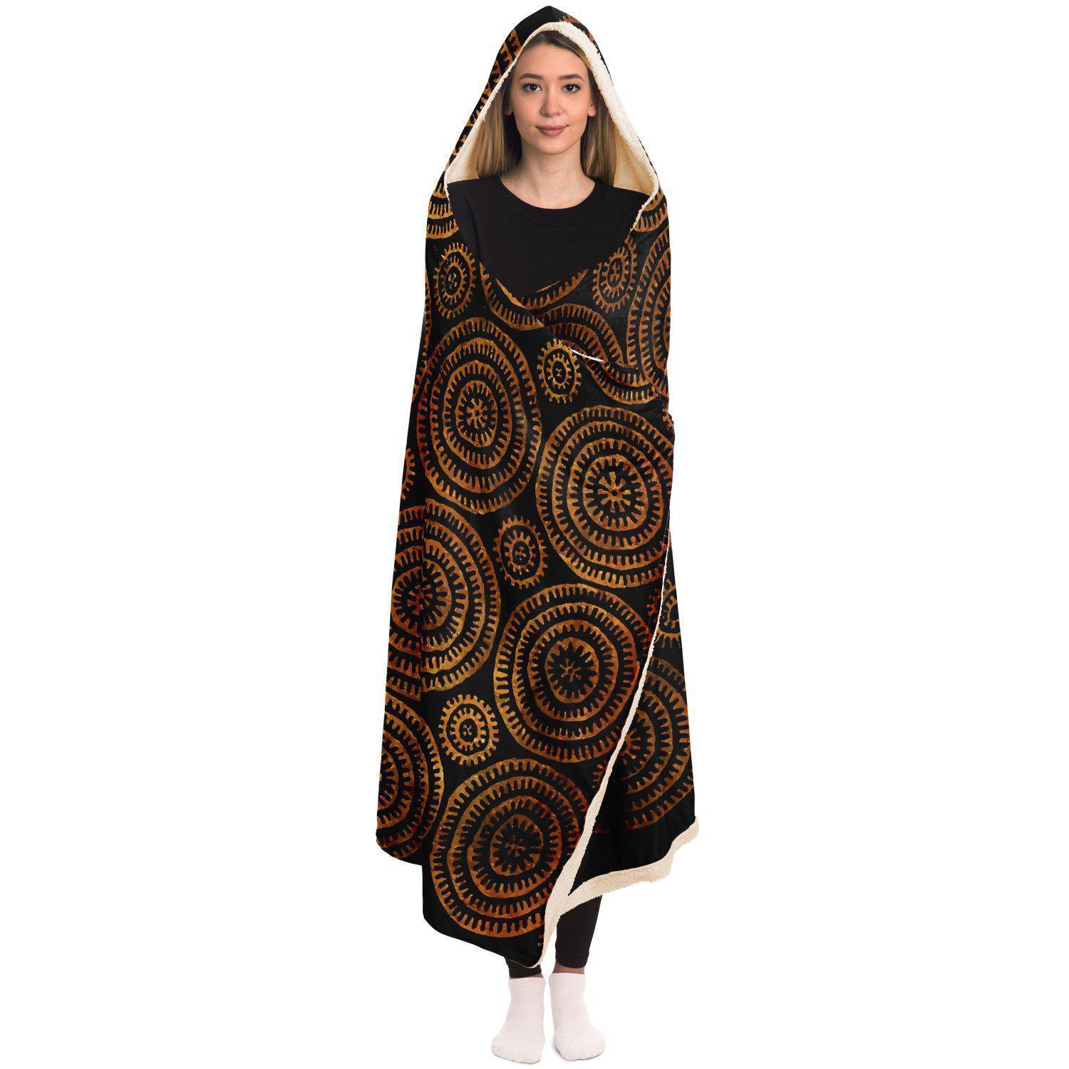 Hooded Blanket - AOP Hooded Blanket, Bamana Culture Inspired (Mali)