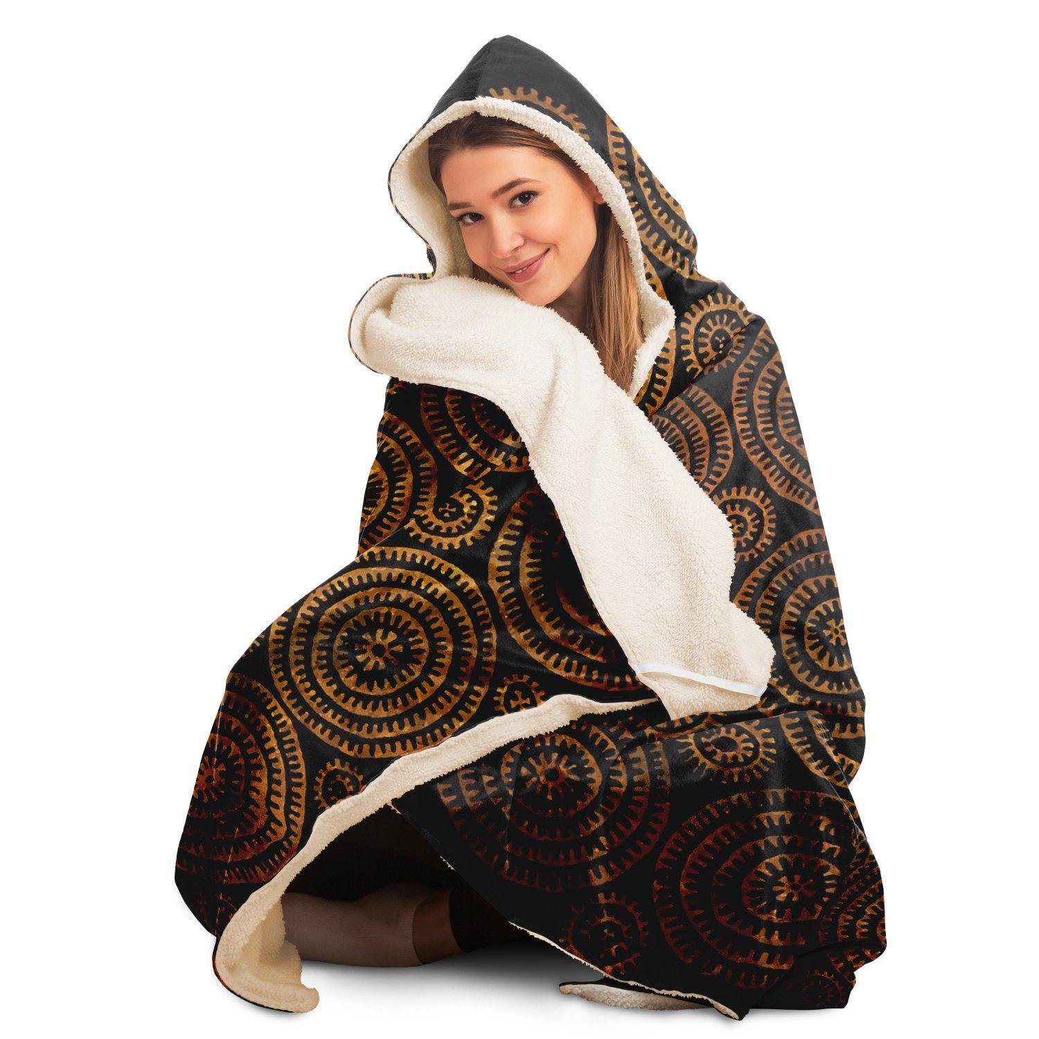 Hooded Blanket - AOP Hooded Blanket, Bamana Culture Inspired (Mali)