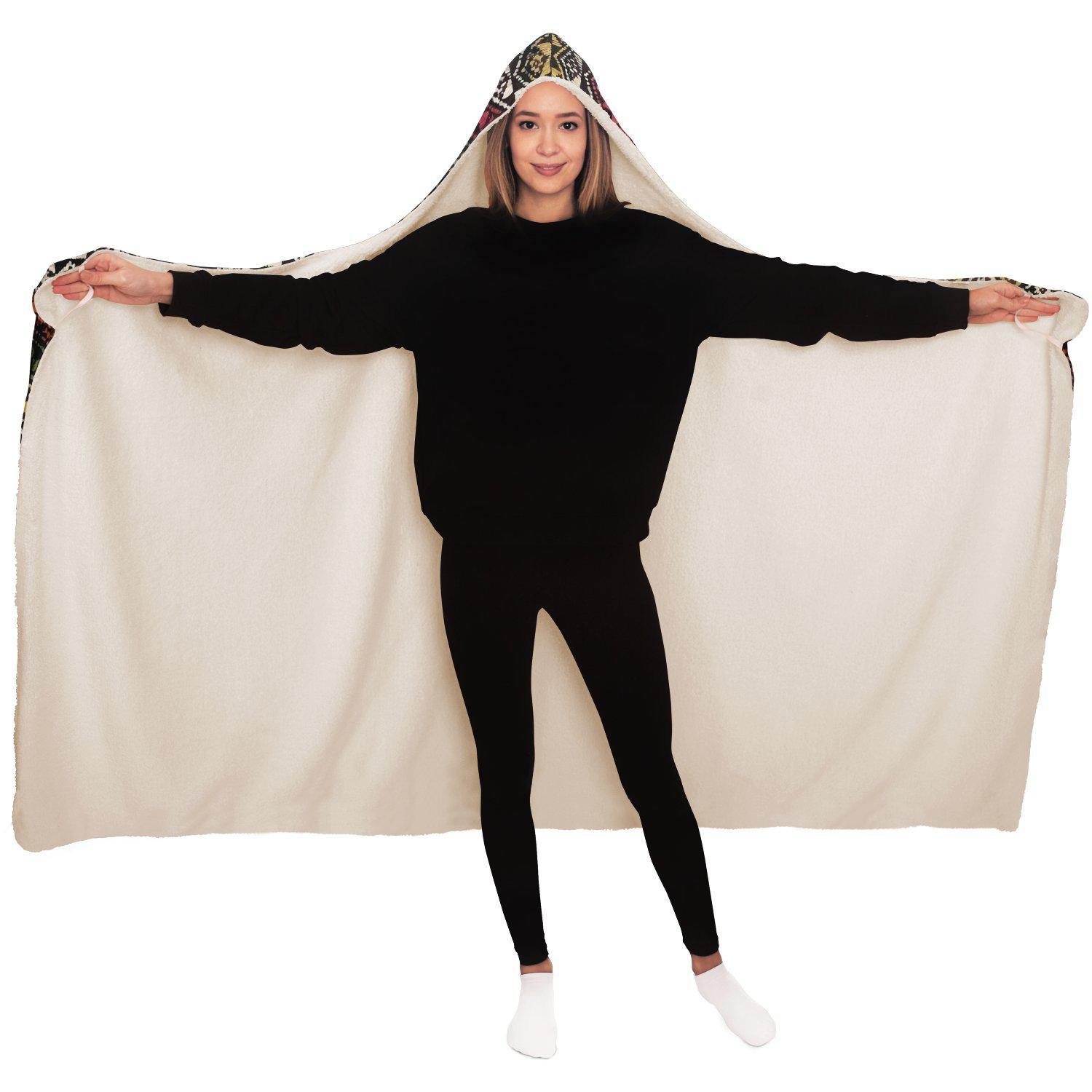 Hooded Blanket - AOP Hooded Blanket, Banjara Culture Design