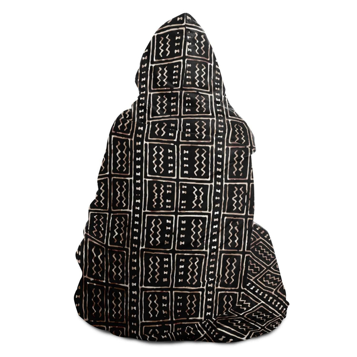 Hooded Blanket Bogolan Mali Traditional African Design