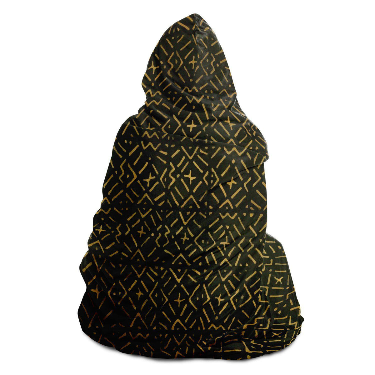Hooded Blanket Bogolan Mali Traditional African Design