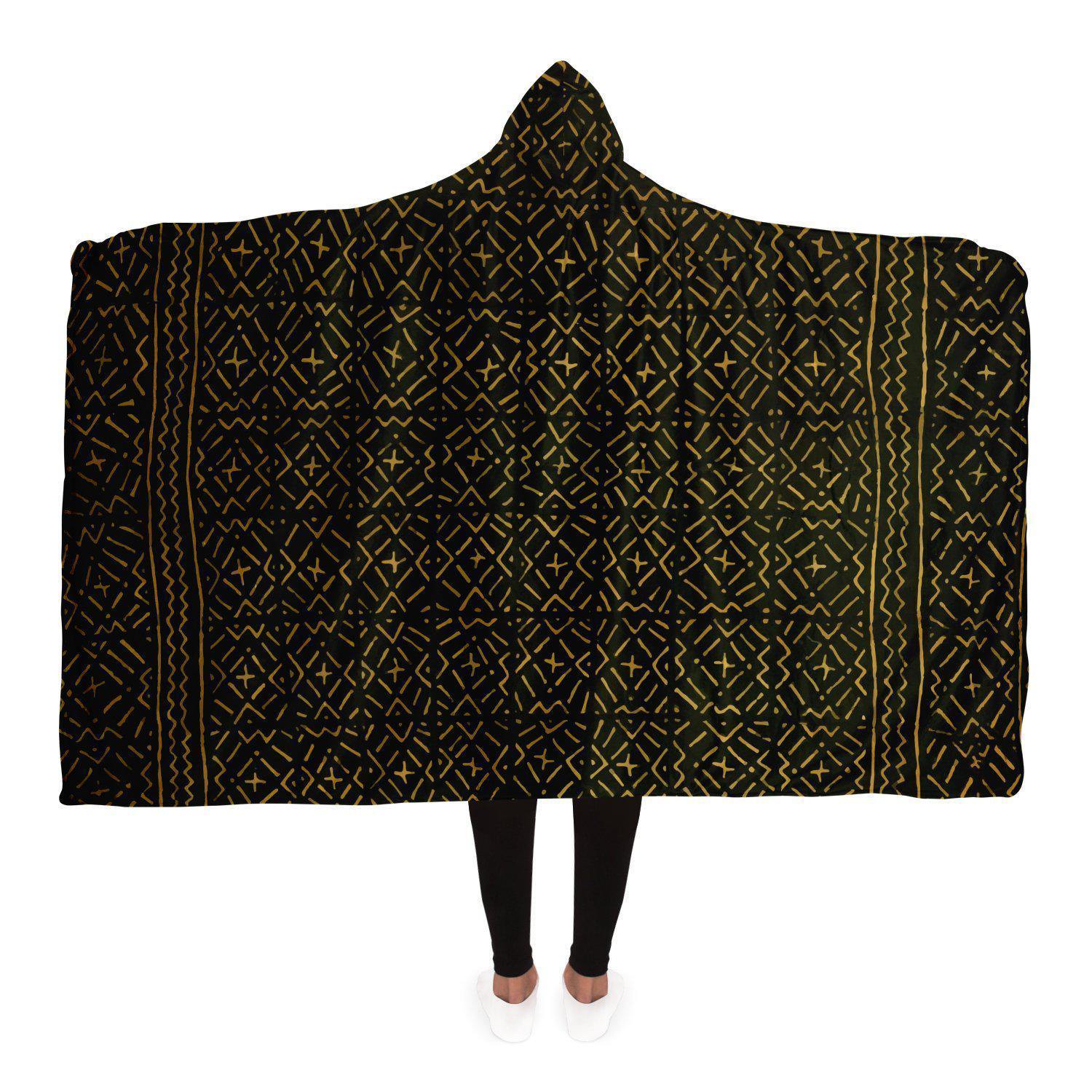 Hooded Blanket Bogolan Mali Traditional African Design