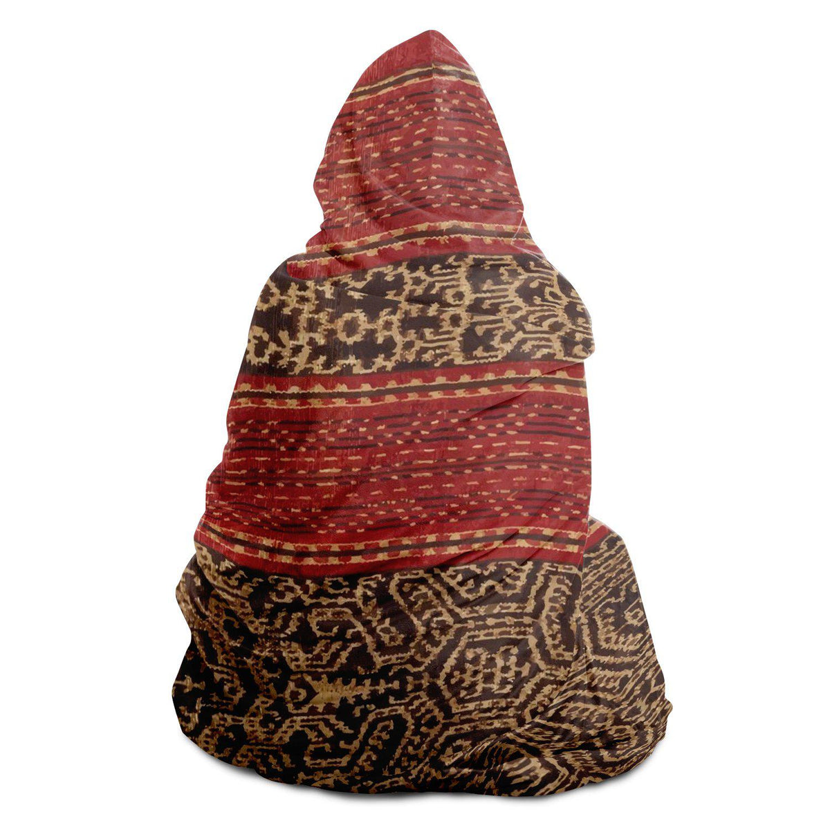 Hooded Blanket, Dayak Culture Ikat Design (Borneo)