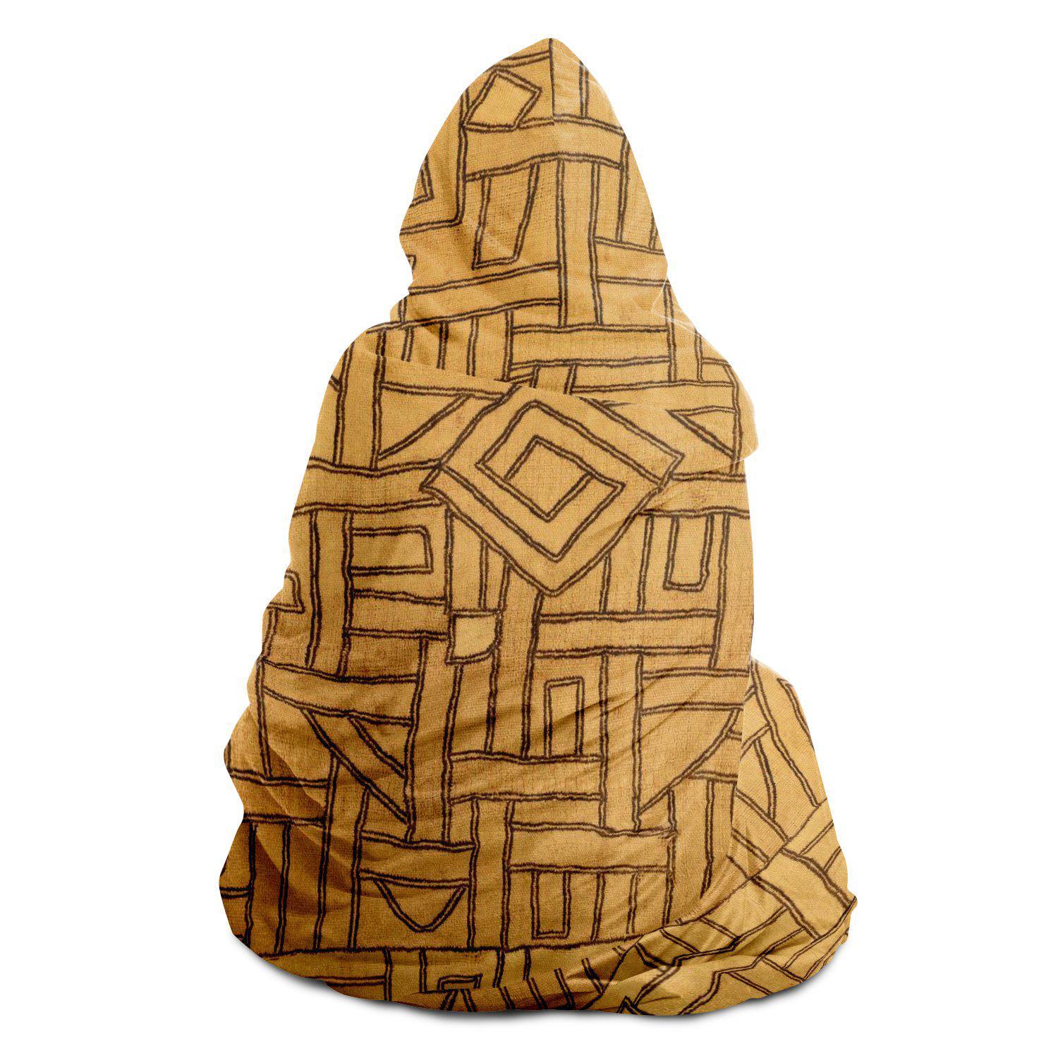 Hooded Blanket, (Mali) Traditional Kuba Cloth Design