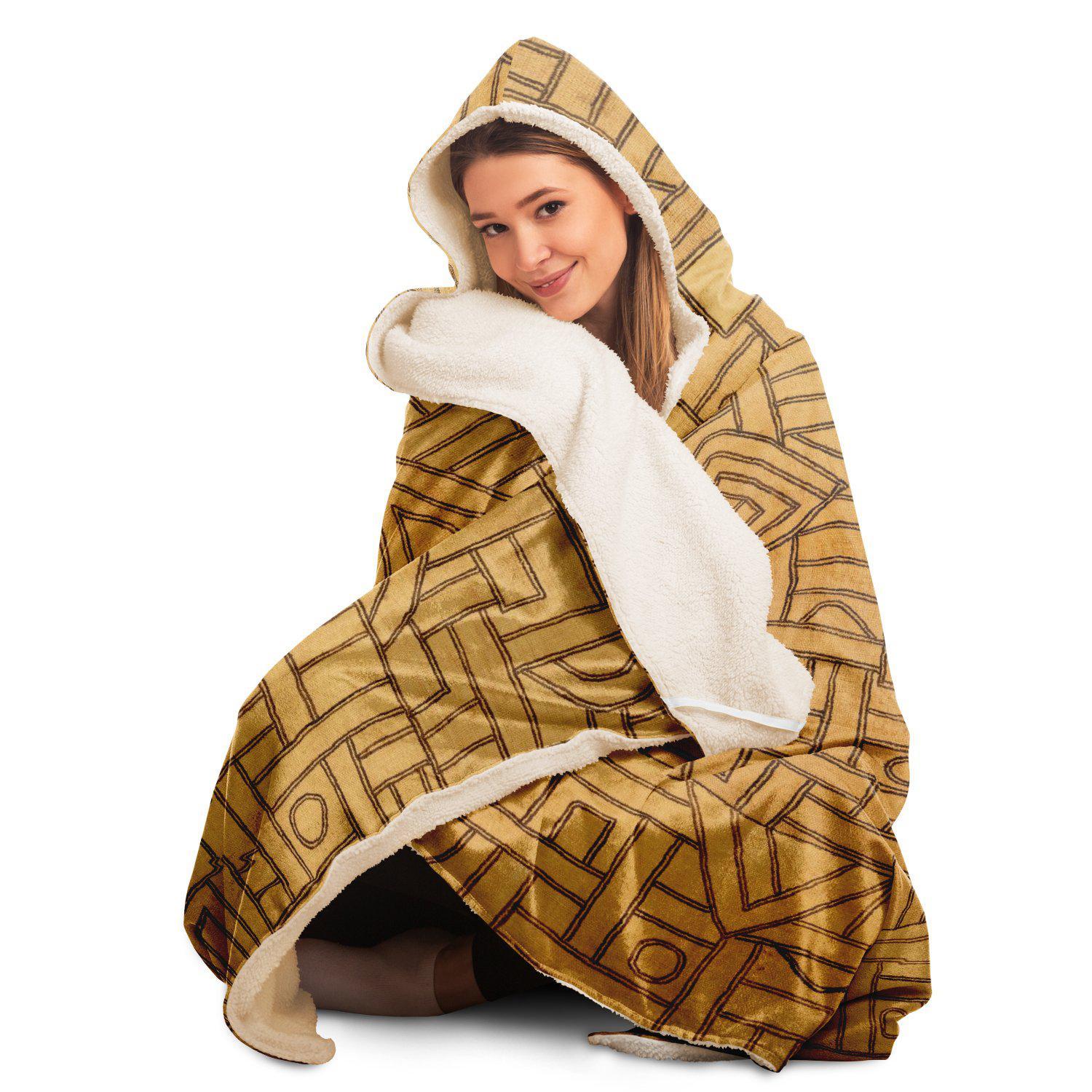Hooded Blanket, (Mali) Traditional Kuba Cloth Design