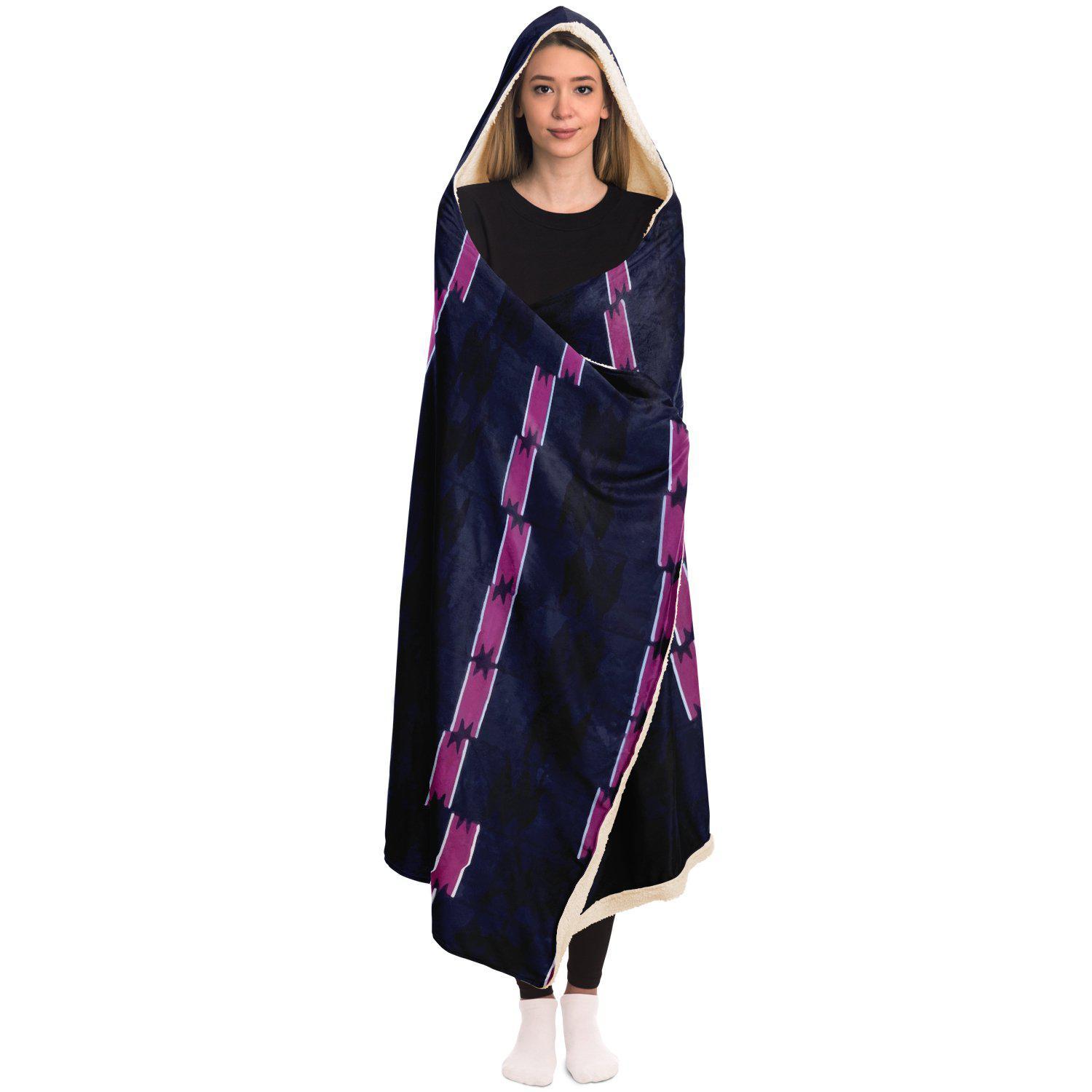 Hooded Blanket - AOP Hooded Blanket, Yoruba Tribe Traditional Design (Nigeria)