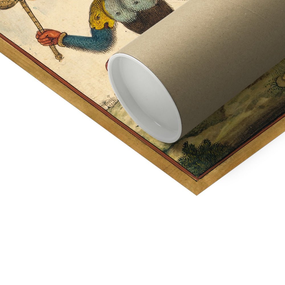 Indian Demon Leading a Surreal Composite Sheep | Persian Folklore Mythology | Mughal-Period Islamic Fine Art Print