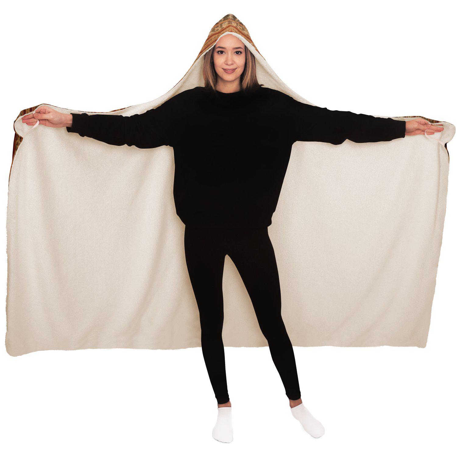 Indonesian Ikat Hooded Blanket