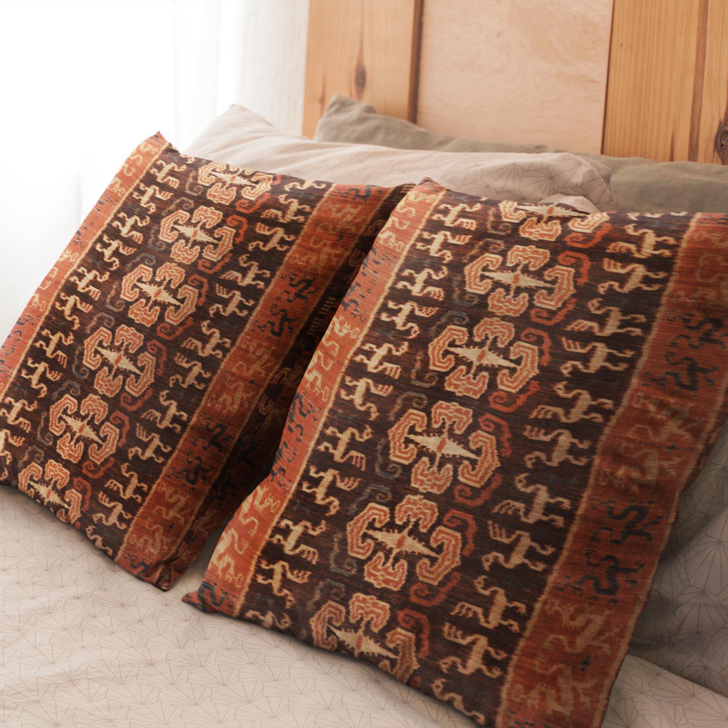 Indonesian Ikat-Inspired Tribal Pillow | Various Sizes