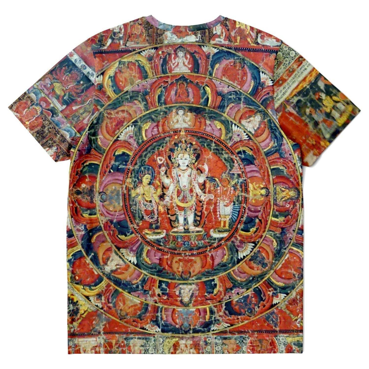 Indra and Garuda Nepali Buddhist Mandala Thangka | Buddhist and Hindu Deity | Nature & Wisdom Mythology Graphic Art T-Shirt