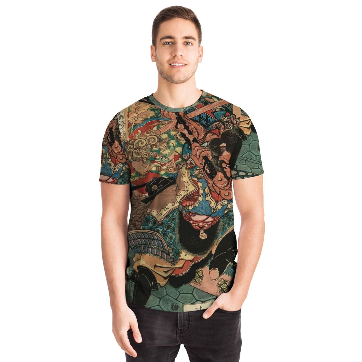 Iron Ox Lee | Taoist Chinese Martial Arts Master | Qigong, Tai Chi Qi, Kung Fu | Kuniyoshi Vintage Graphic Art T-Shirt