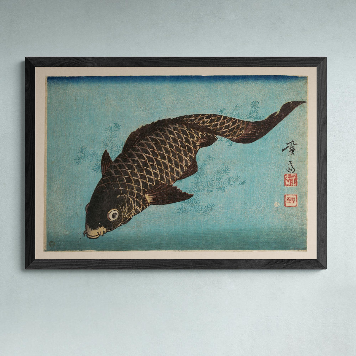 giclee 6&quot;x4&quot; Japanese Woodblock Koi, Keisai Eisen Ukiyo-e Giclée Fine Art Print