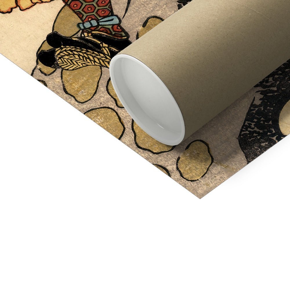 Jiraiya, The Samurai Warrior, Battles the Sorcerer Orochimaru | Utawgawa Kuniyoshi Toad Art, Fine Art Print