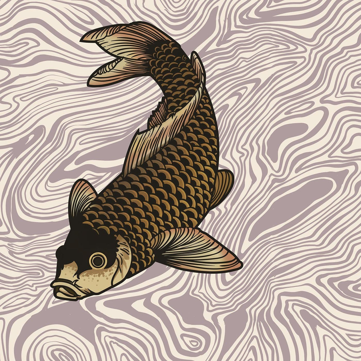 Katsushika Hokusai Carp (Koi) Ukiyo-e T-Shirt