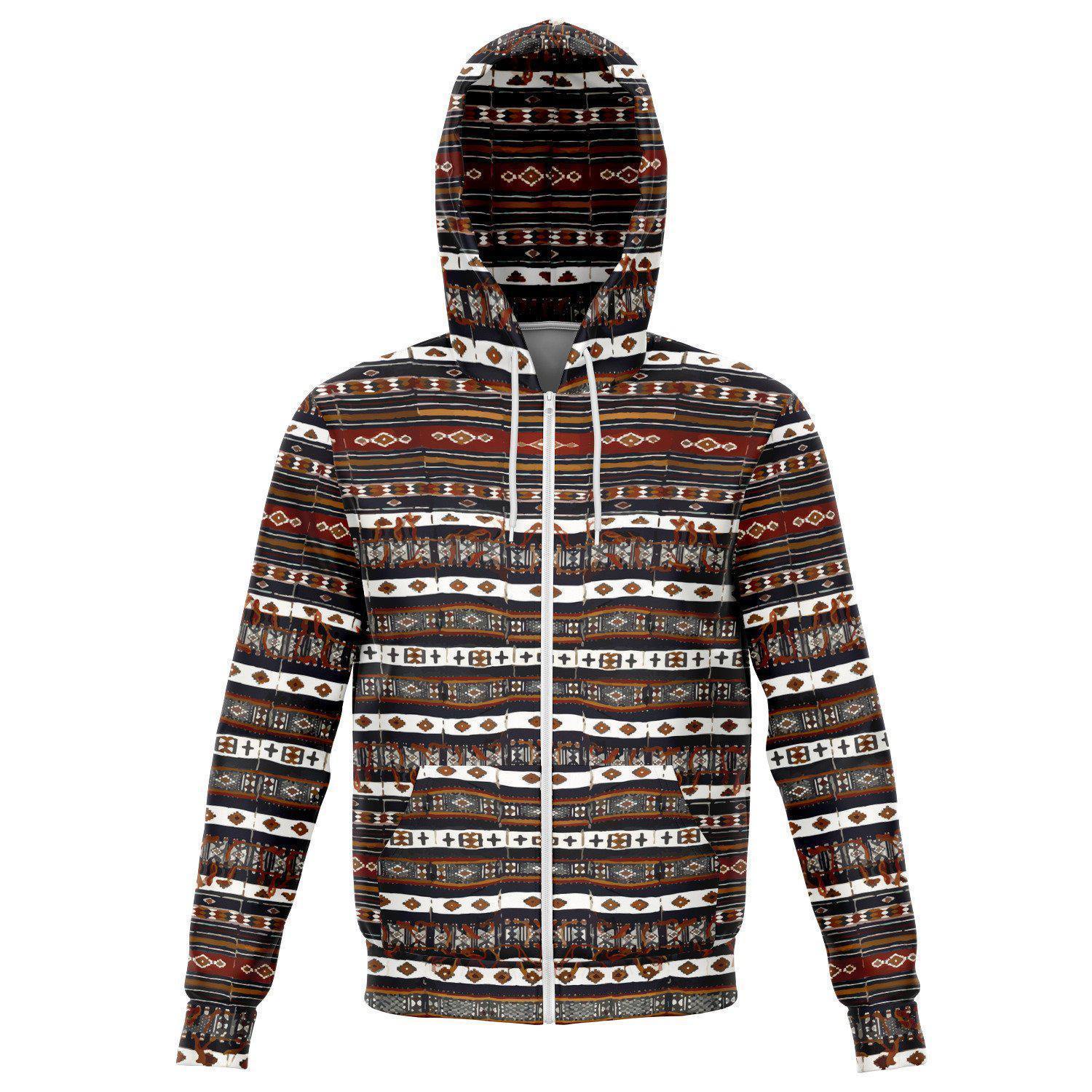 Tribal Hoodie Kira Design, Bhutan | Unisex Tribal Hoodie