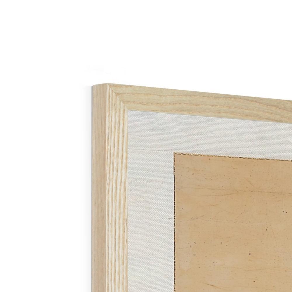 Korean Lotus and Fish in Rondel, 19th-Century Mythology | Zen Buddhist Aquatic Sea Nature Framed Art Print