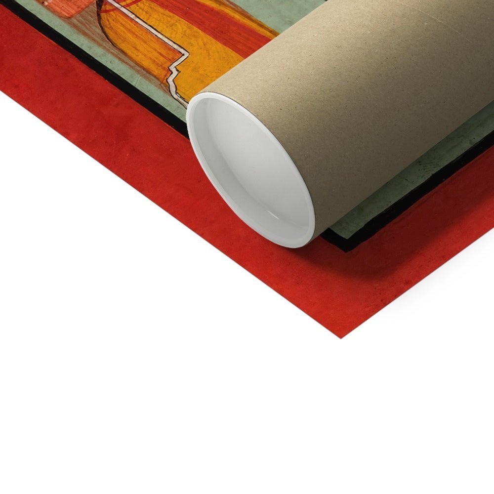 Krishna Riding On Garuda | Hindu Indian Mythology | Upanishads, Vedas (Hanuman, Lord Shiva, Lord Vishnu, Kali) Vintage Fine Art Print