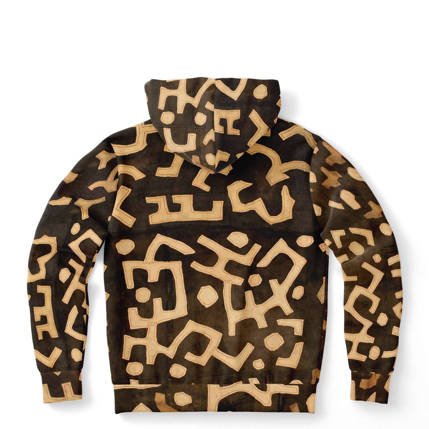 Kuba Cloth African Hoodie: Bogolan Congo Kente Mudcloth Kilim Hippie Sweatshirt Jacket Boho Afrocentric Pullover Hoodie
