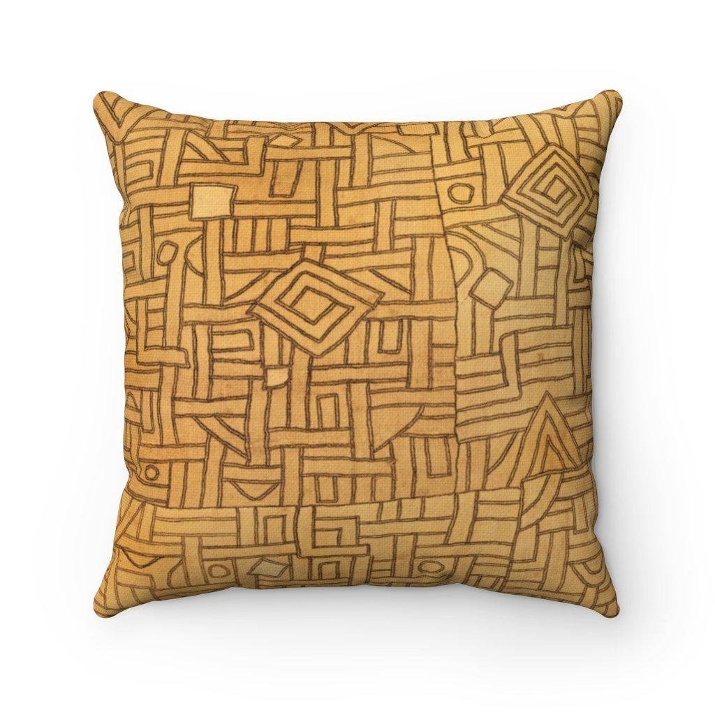Kuba Cloth African Tribal Ethnic Kilim pillow, Kente Cloth, Afrocentric Mudcloth African Textile Ethnic Throw Pillow