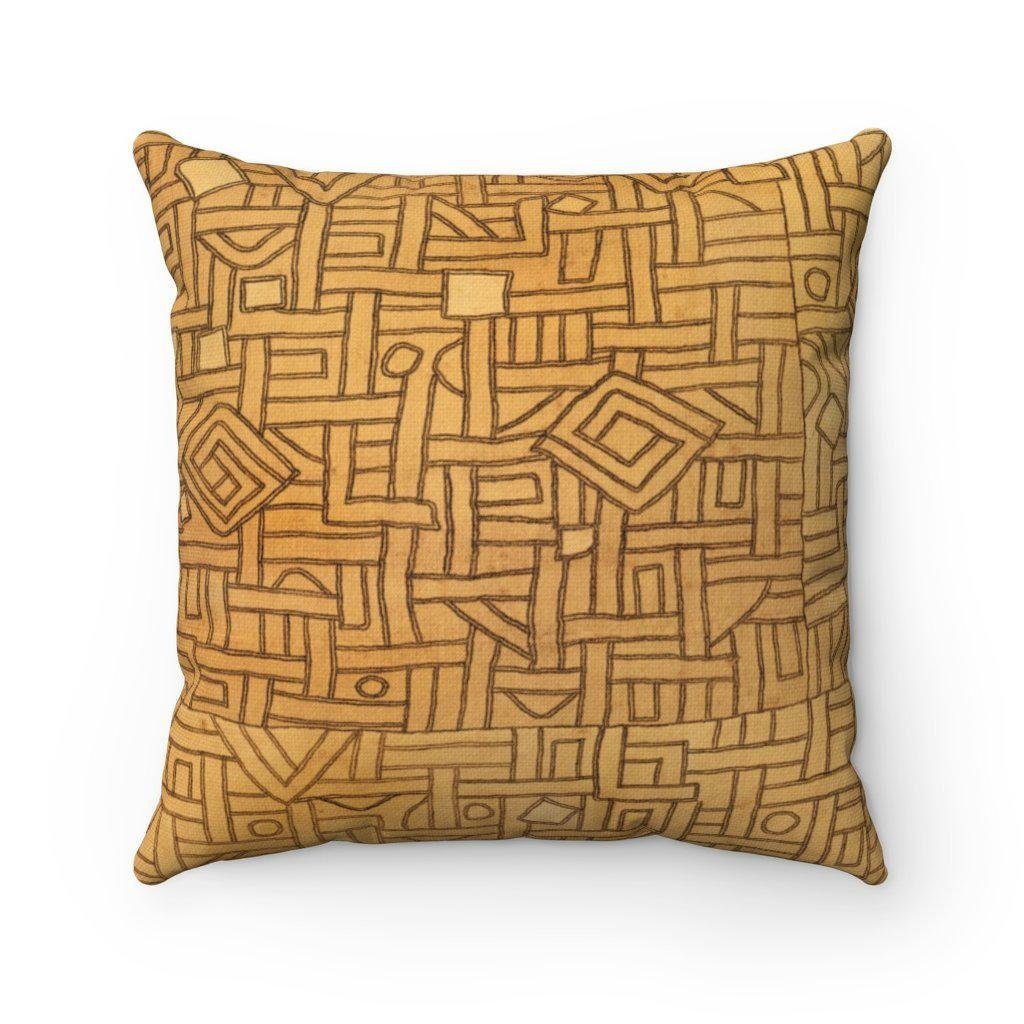 Kuba Cloth African Tribal Ethnic Kilim pillow, Kente Cloth, Afrocentric Mudcloth African Textile Ethnic Throw Pillow