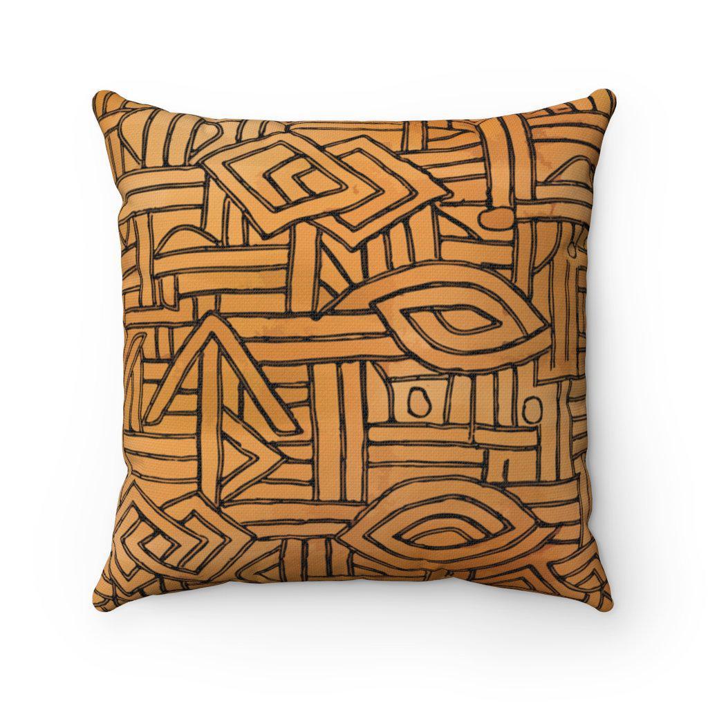 Kuba-Cloth Inspired African Tribal Pillow | Various Sizes