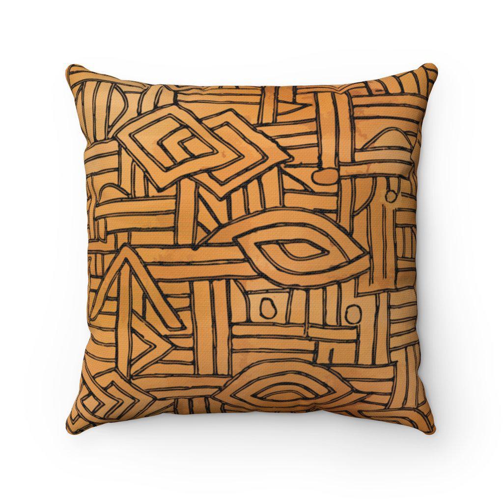 Kuba-Cloth Inspired African Tribal Pillow | Various Sizes