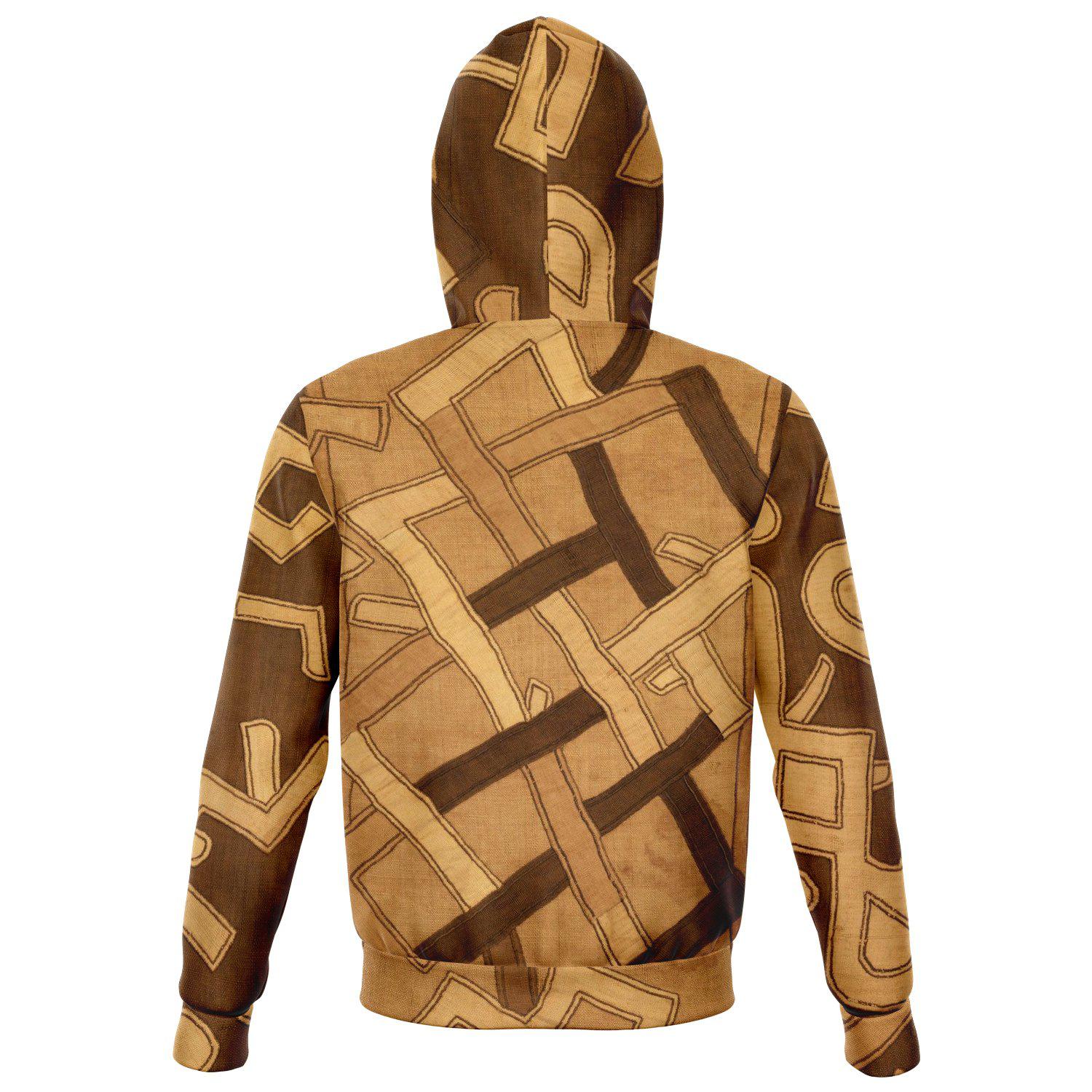 Tribal Hoodie Kuba-Cloth Inspired (Central Africa) | Unisex Tribal Hoodie