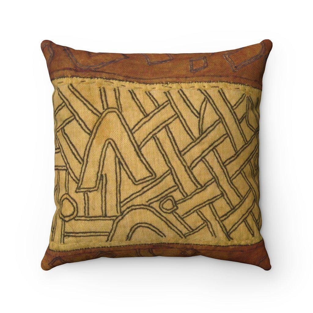 Kuba-Cloth Inspired Tribal African Pillows Kilim Afrocentric Pillow Kente Mudcloth Antique Vintage Throw Pillow