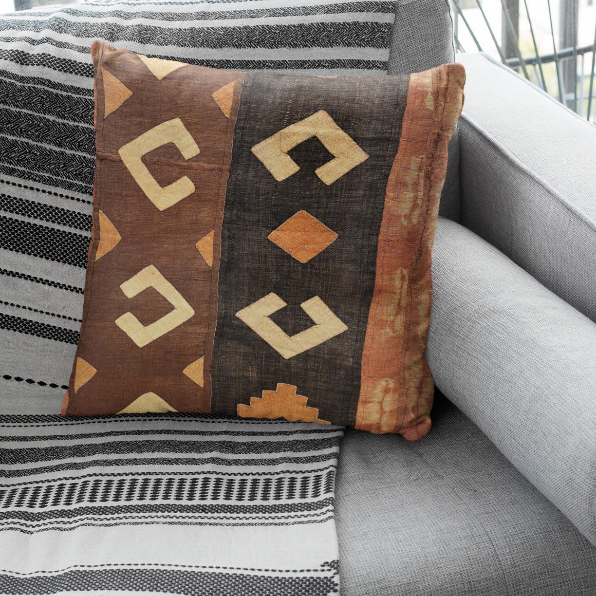 KUBA CLOTH Inspired Tribal Pillow | Various Sizes