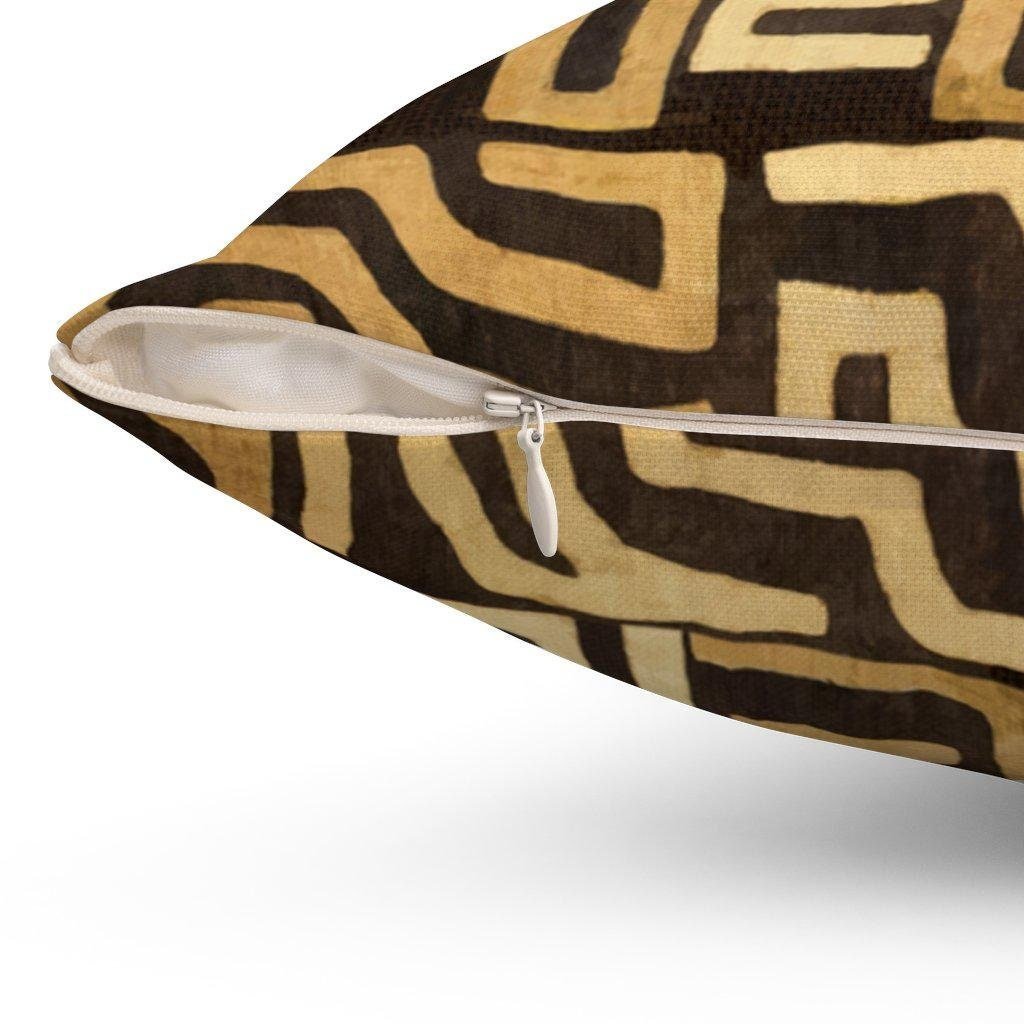 Home Decor Kuba Cloth Pillow | African Tribal Pillow | Vintage Ethnic Afrocentric Gift | Kente Mali Mudcloth Kilim Decorative Throw Pillow
