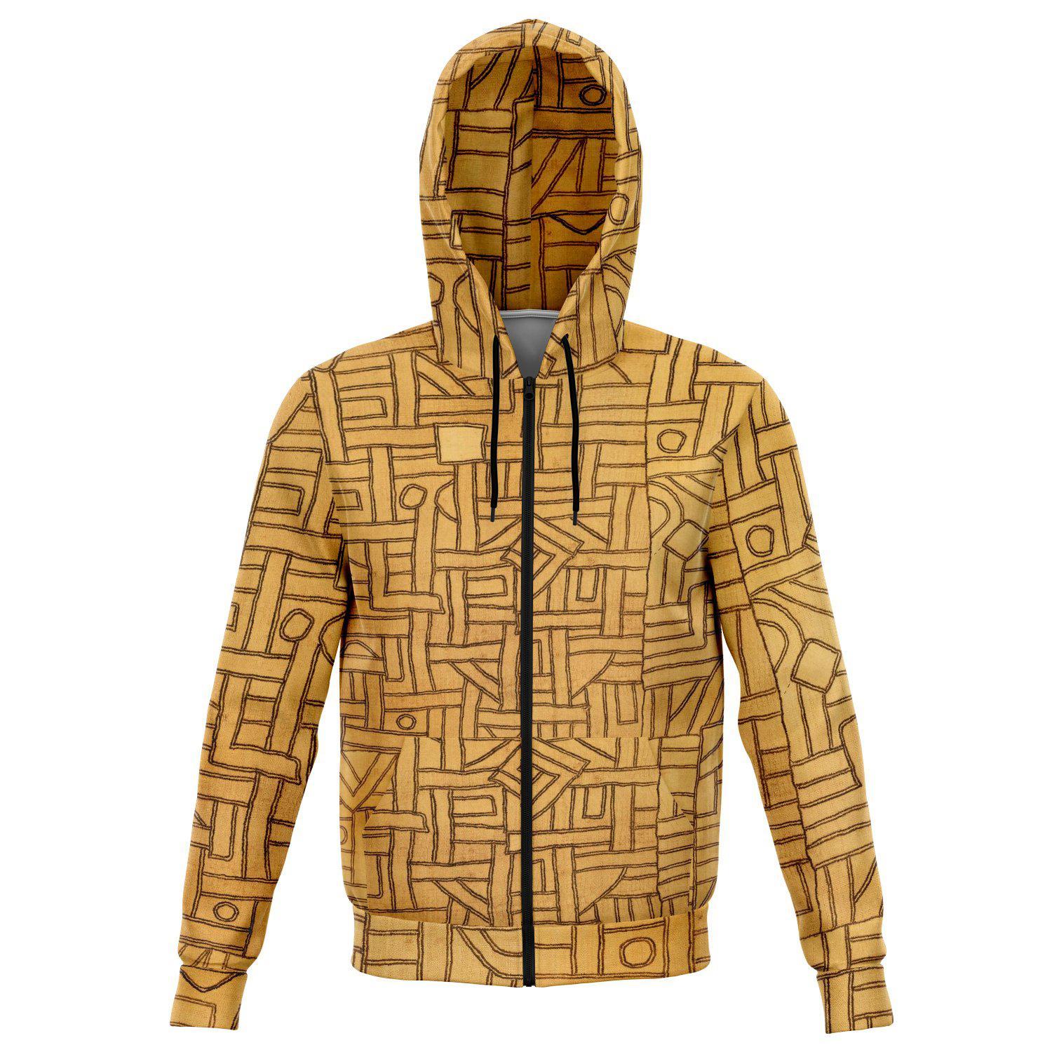 Tribal Hoodie XS Kuba Cloth Traditional Design | Tribal Hoodie