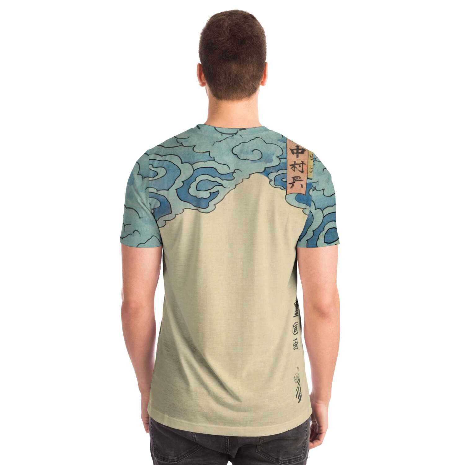 Kuniyoshi: Jiraiya and the Toad Japanese Mythology Ukiyo-e Woodblock Samurai Ronin Kawaii Cute Frog Graphic Art T-Shirt