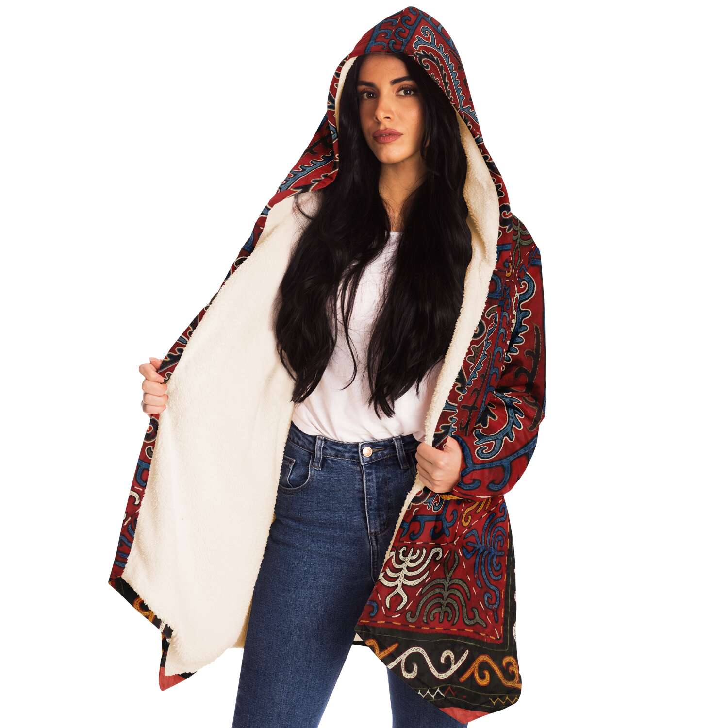 Kyrgyz Traditional Design (Central Asia) Tribal Modern Dream Cloak