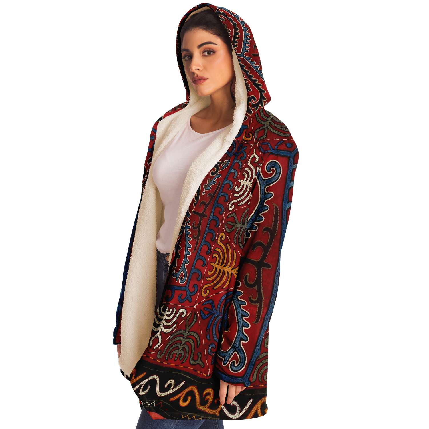 Kyrgyz Traditional Design (Central Asia) Tribal Modern Dream Cloak