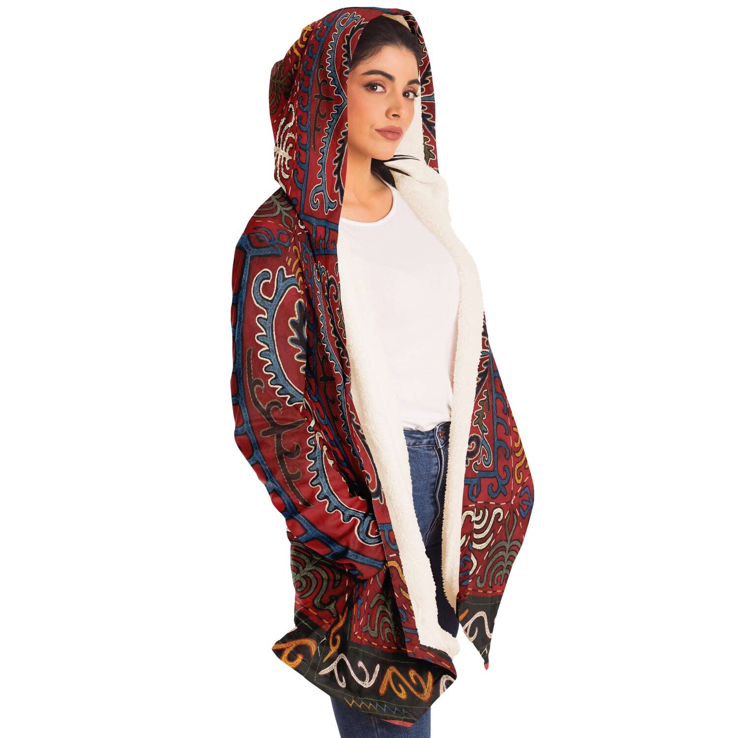 Kyrgyz Traditional Design (Central Asia) Tribal Modern Dream Cloak