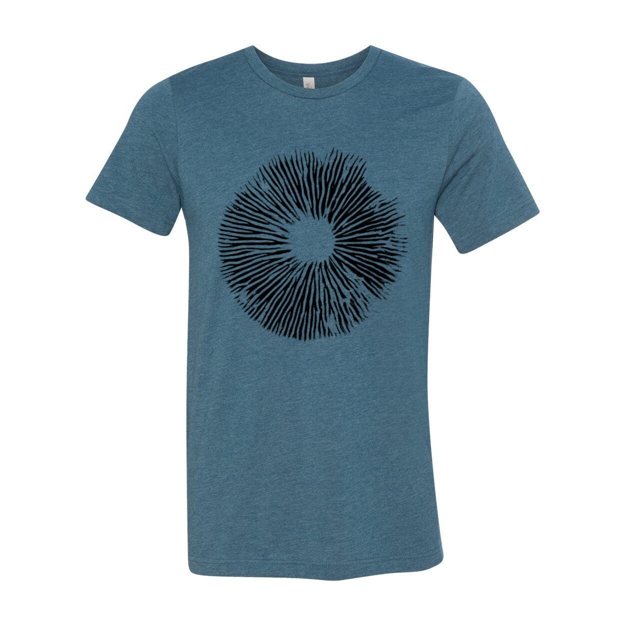 T-Shirts XS / Heather Deep Teal Magic Mushroom Spore Print | Mycology Gift | Magic Mushroom Spore, Psilocybin Graphic T-Shirt Tee