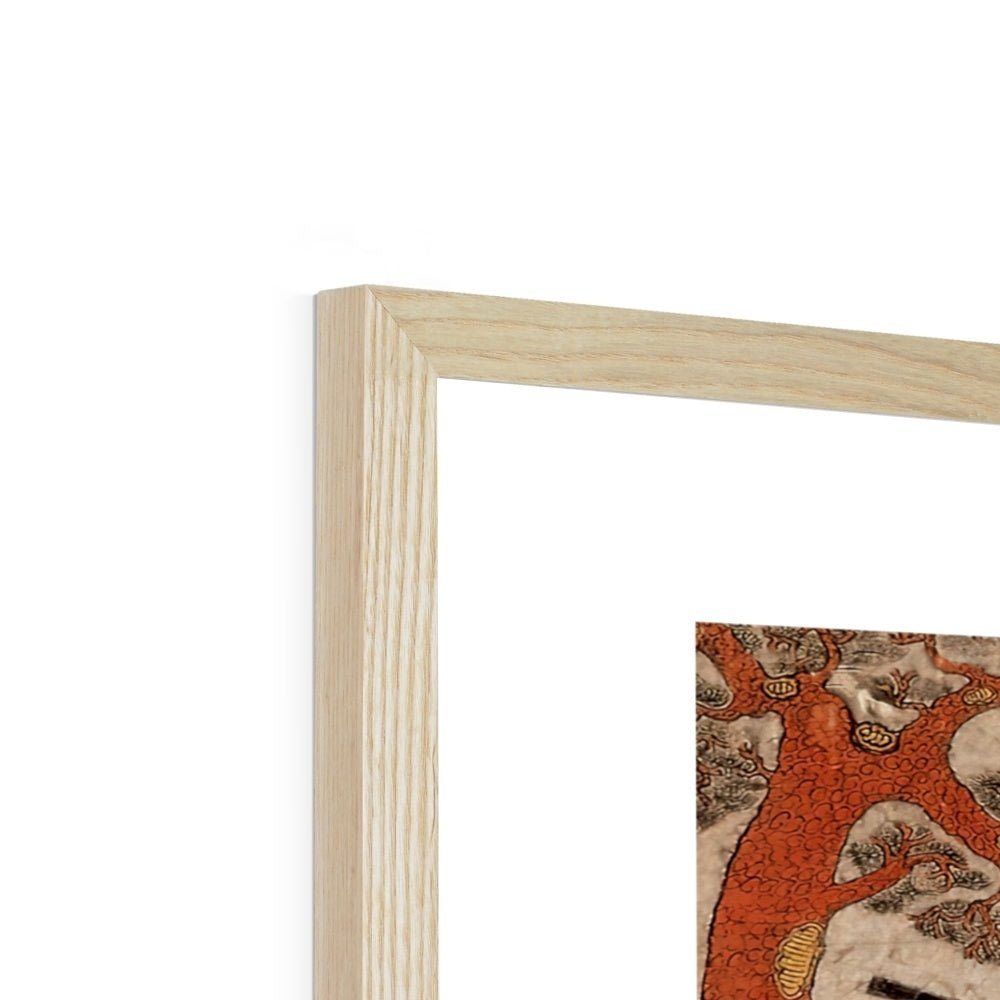 Magical Korean Tiger and Magpie | Classic Mythology Minhwa Painting | Bird Jungle Lion Leopard Home Decor | Cute Kawaii Framed Art Print