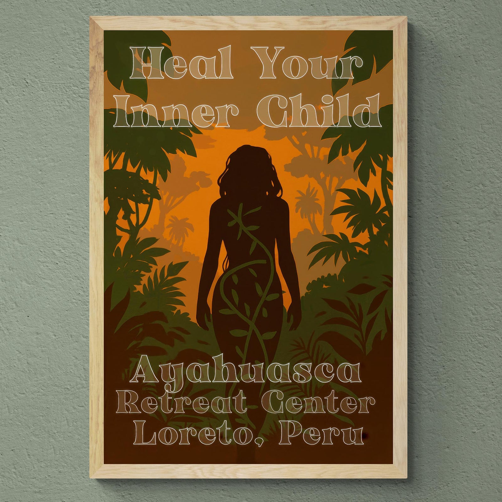 Heal Your Inner Child | Ayahuasca Inner Journey Ritual | Vintage Peru Travel Poster Fine Art Print