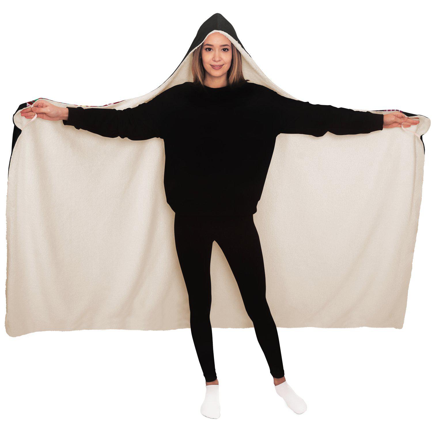Hooded Blanket - AOP Maio Traditional Embroidery Inspired Hooded Blanket