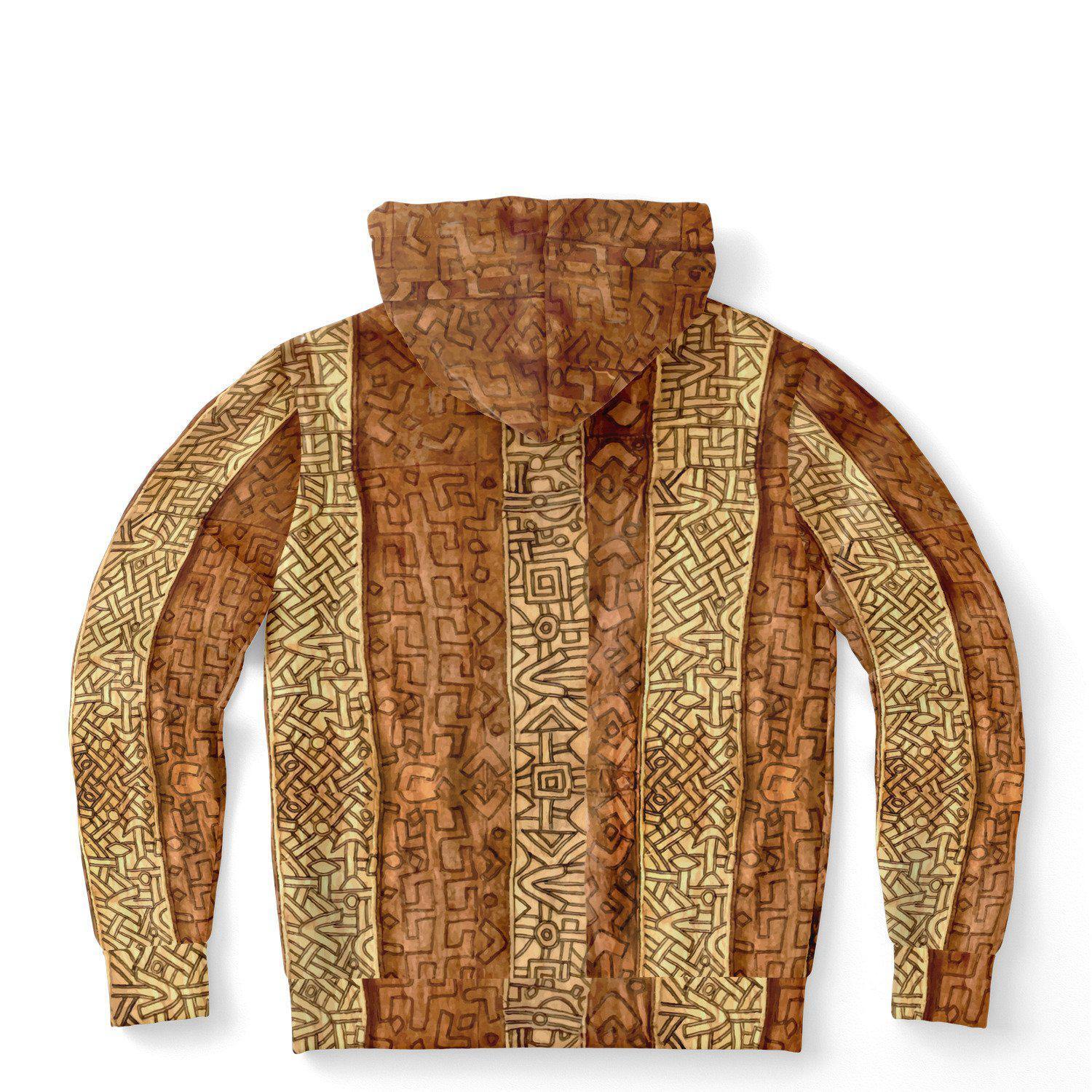 Tribal Hoodie XS Mali Kuba Cloth Inspired | Unisex Tribal Hoodie