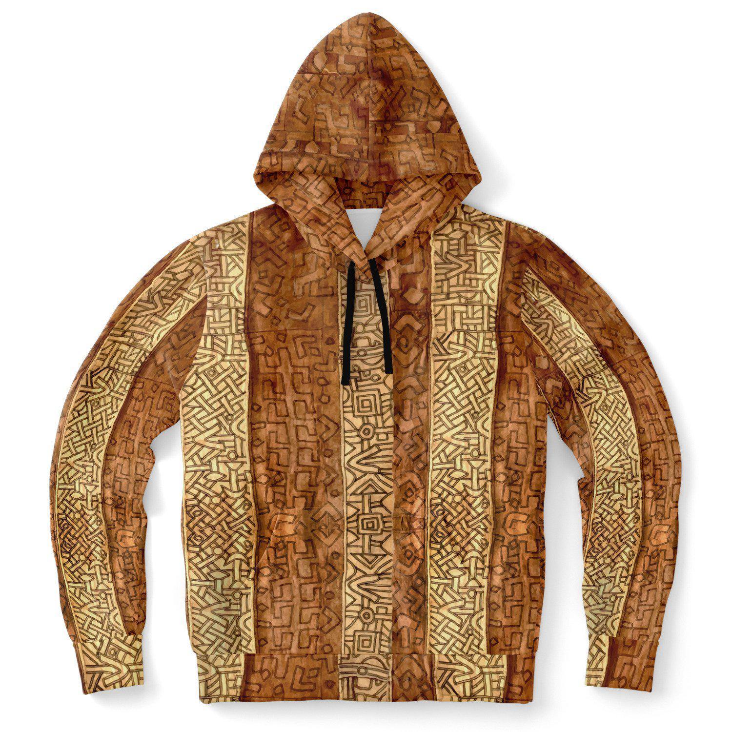 Tribal Hoodie XS Mali Kuba Cloth Inspired | Unisex Tribal Hoodie