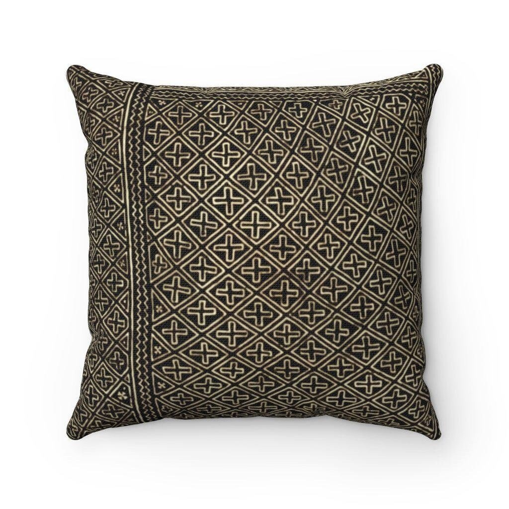 Mali-Mudcloth Inspired African Tribal Pillow Kilim Kuba Batik Ethnic Boho Pillow Antique Vintage Textile