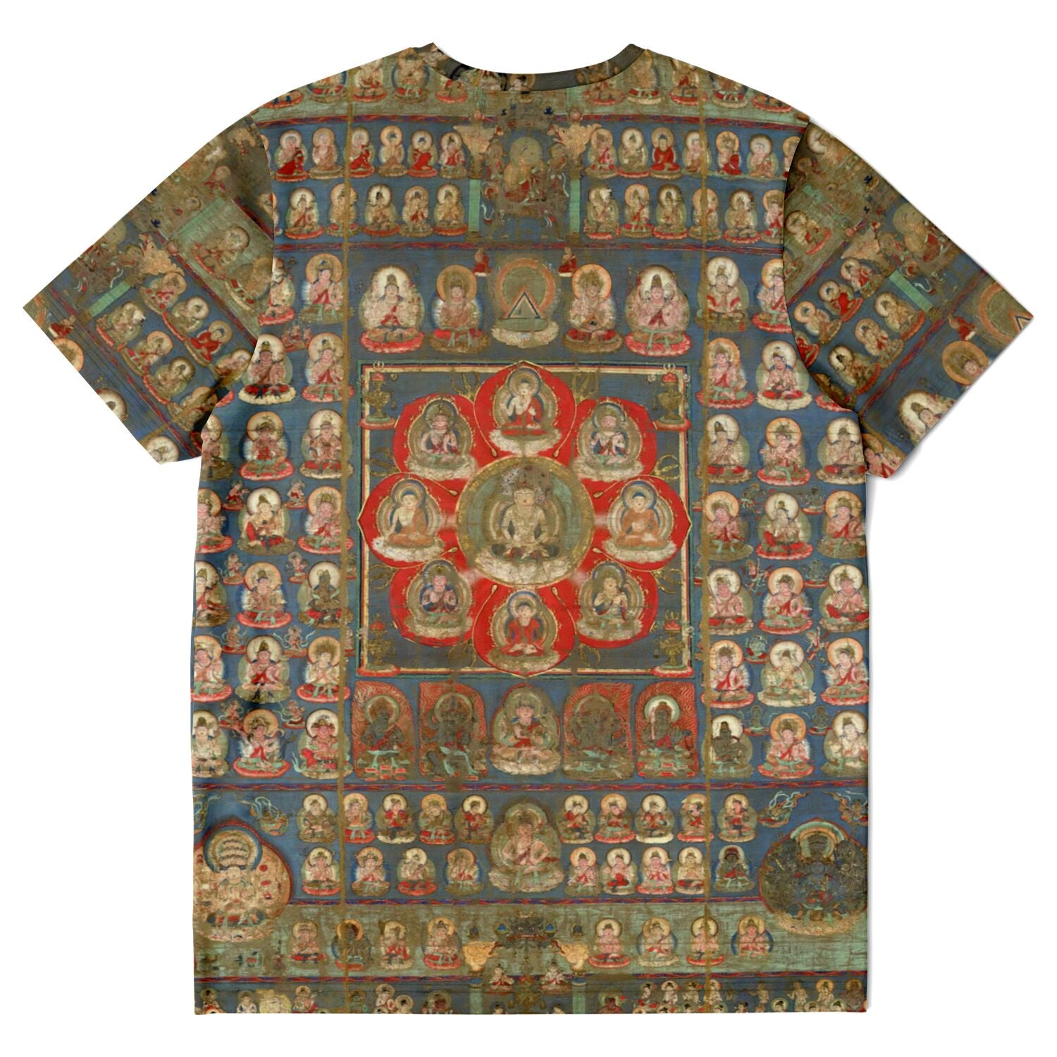 Mandala of the Two Worlds: Womb Mandala | Japanese Zen Buddhist Emptiness, Zazen, Vintage Dharma Graphic Art T-Shirt