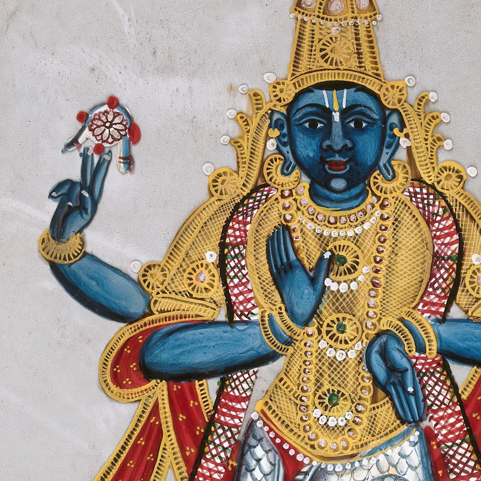 Matsya Print: Vishnu Avatar In the Form of a Fish | Incarnation Hindu Deity Vedic Gift | Antique Ocean Reincarnation Fine Art Print