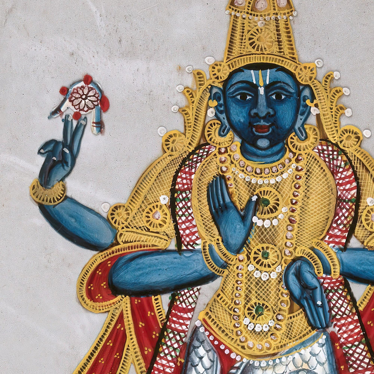 Matsya: Vishnu Avatar In the Form of a Fish Hindu Deity Vedic Art Om Antique Yoga Meditation Framed Art Print