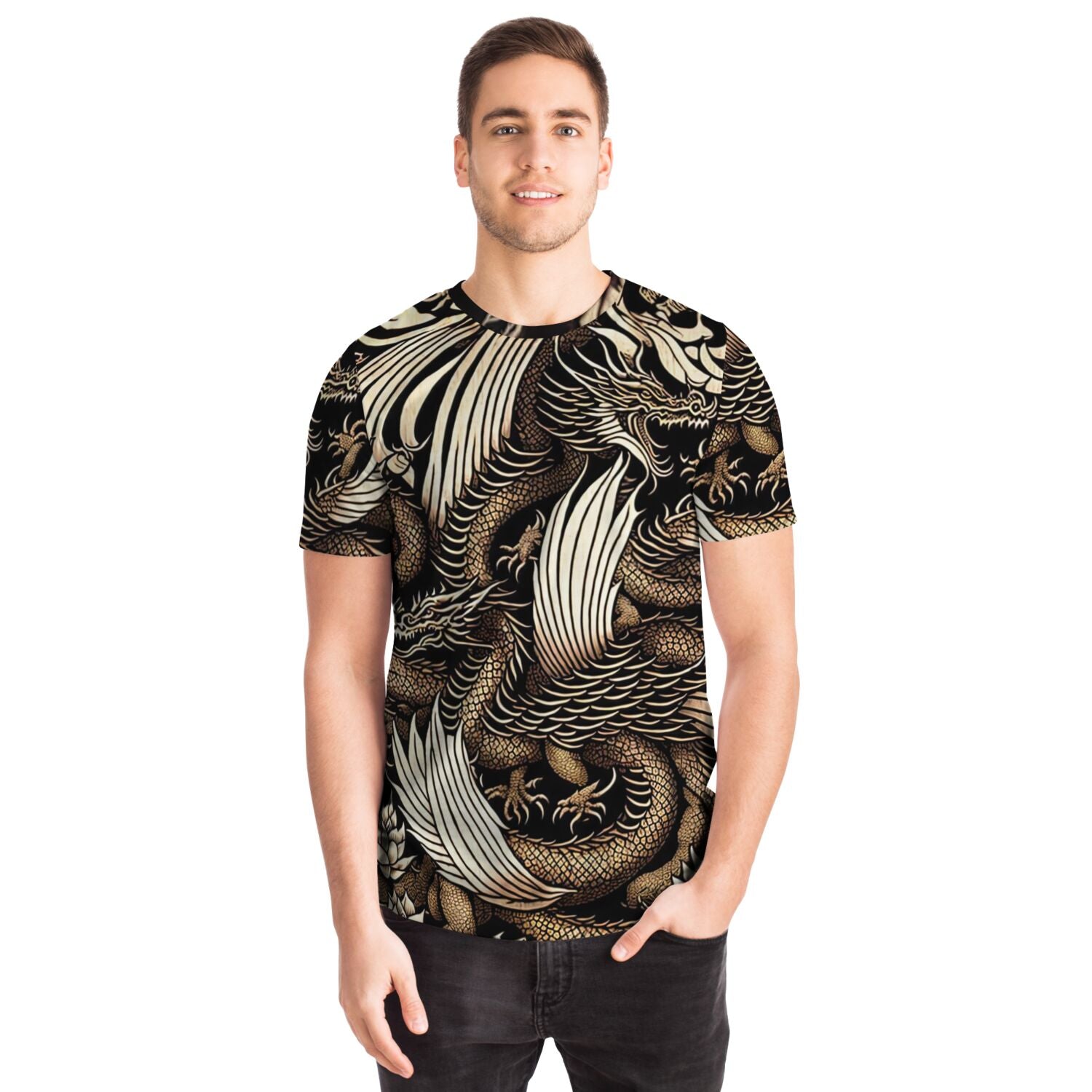 Medieval Basilisk Mythology: Ancient Greek King of Serpents, Snakes | Golden Scaled Dragon, Reptile Graphic Art T-Shirt